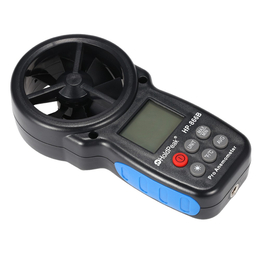 Portable Digital Anemometer Wind Velocity Temp Tester LCD S6H8