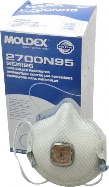 10 Pack Moldex Disposable Particulate Respirators with Exhalation Valve
