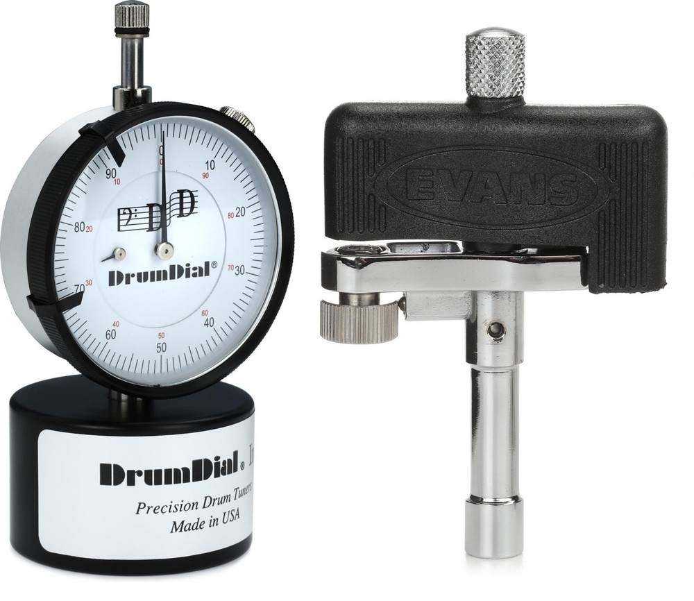DrumDial Drum Tuner + Evans Torque Key Drum Tuning Key Value Bundle
