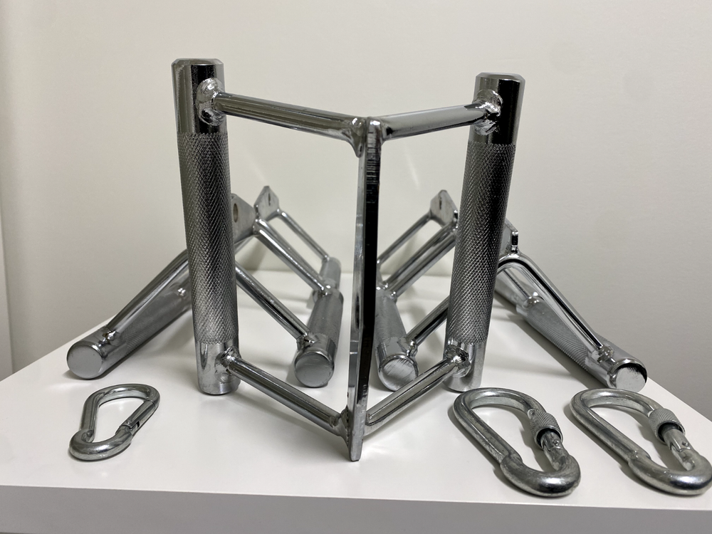 FITNES DOUBLE D ROW HANDLE , GYM PULL UP HANDLES BULK LOT 5 PCS.