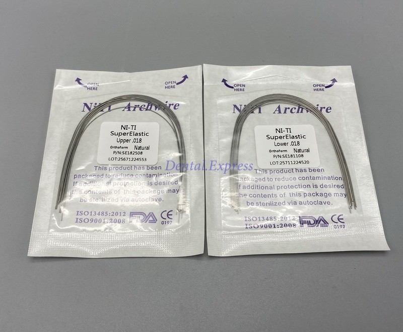 Dental Orthodontic Arch Wire Super Elastic Niti Round Rectangular Natural Form