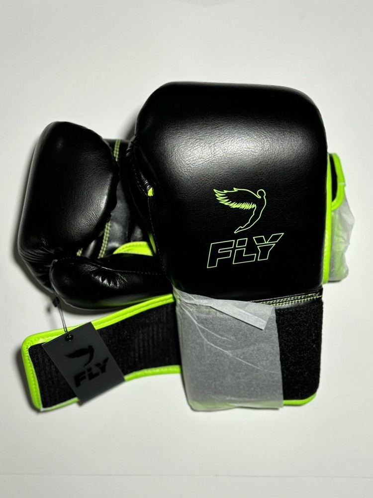 FLY Superloop X 18oz Training Gloves Black Green - High Quality Padding