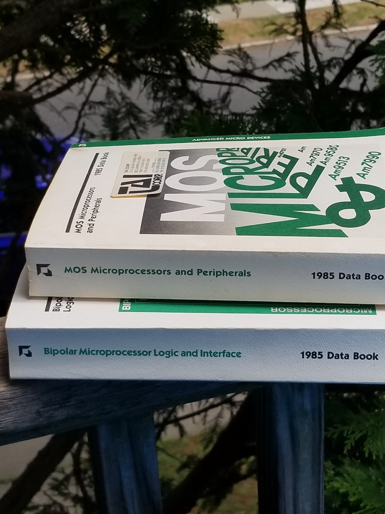 2 VINTAGE ELECTRONICS BOOKS DATA AMD 1985 BIPOLAR AND MOS MICROPROCESSORS