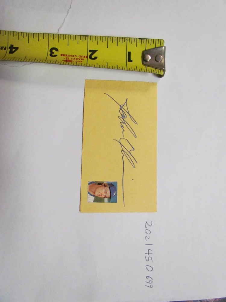 John Flinn Signed Autographed Cut JSA Auction Certified