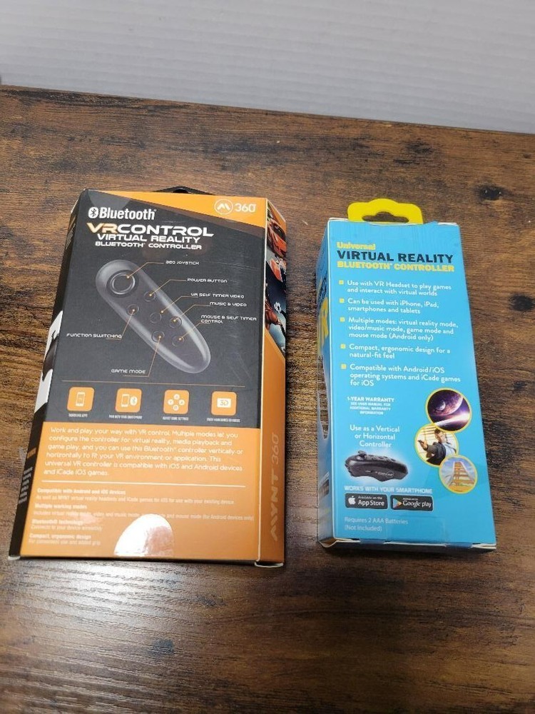 Utopia 360 AND Mynt 360 degree Virtual Reality Bluetooth Controllers NEW