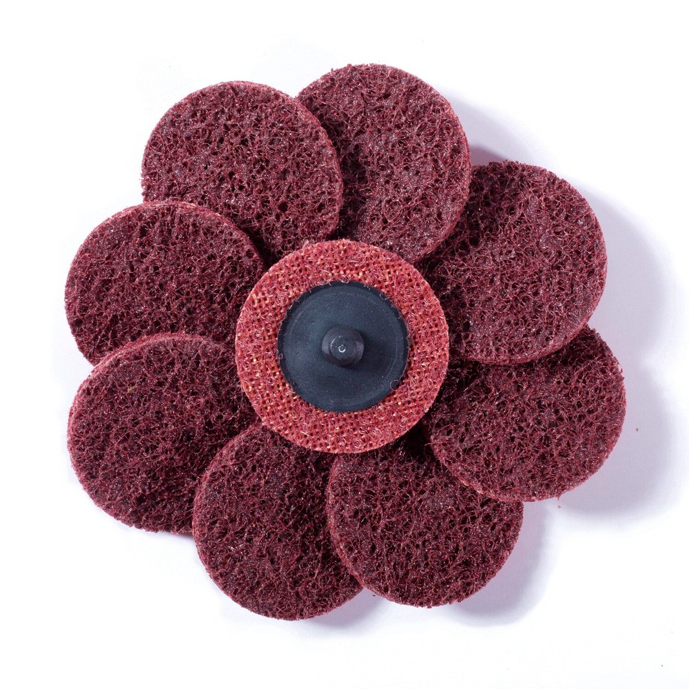 50Pcs 2 in Medium Grit Roll Lock Surface Die Grinder Sanding Quick Change Disc