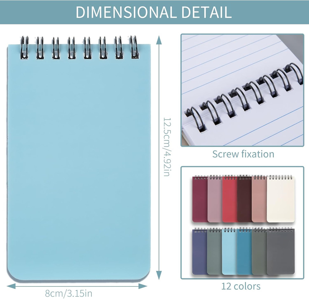 Pocket Notebook Small Notepad Pocket Notepad Small Spiral Notebooks 3X5Inches (6