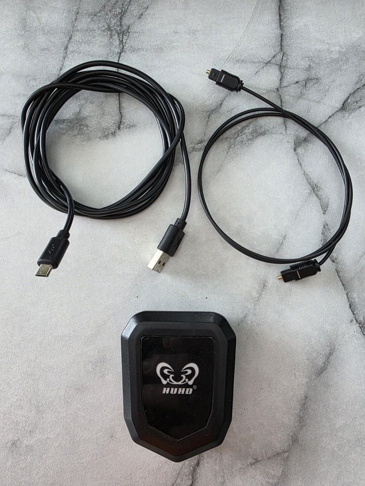 HUHD Black Wired Optical In USB Adapter with USB and Micro USB Cables