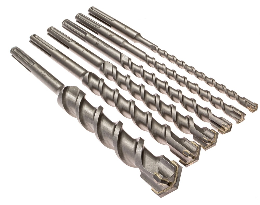 6 Piece CARBIDE TIPPED BIT, Masonry Drill Bit set, SDS Max!!