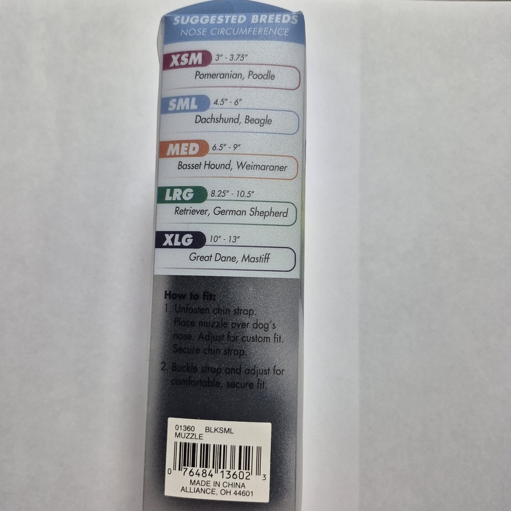 Coastal Pet Best Fit Adjustable Comfort Muzzle Small Black Dog Muzzle