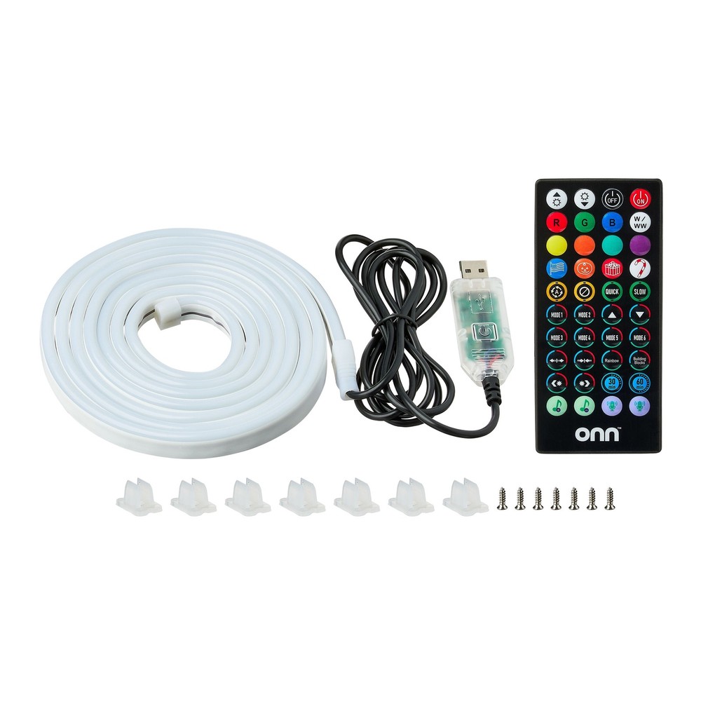 RGBIC Multicolor LED Neon Flex Rope Light 6.6ft USB Powered Sound Reactive