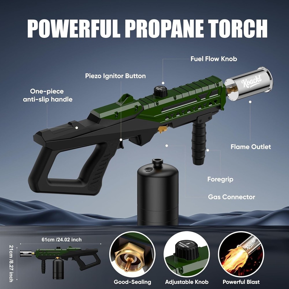 Durable Adjustable Propane Torch - Perfect for Grillmasters & DIY Projects