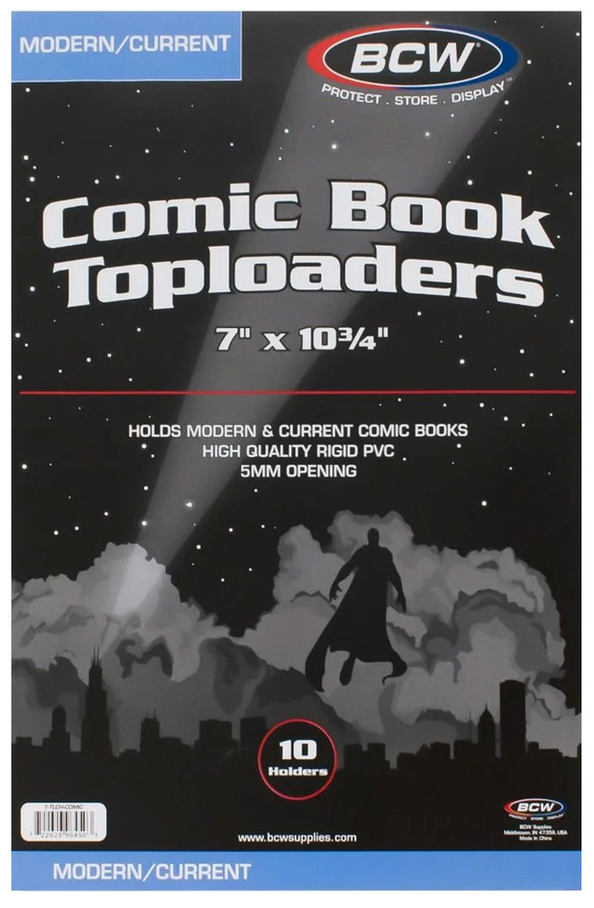BCW MODERN / CURRENT AGE COMIC BOOK TOPLOAD HOLDER (QTY 1)