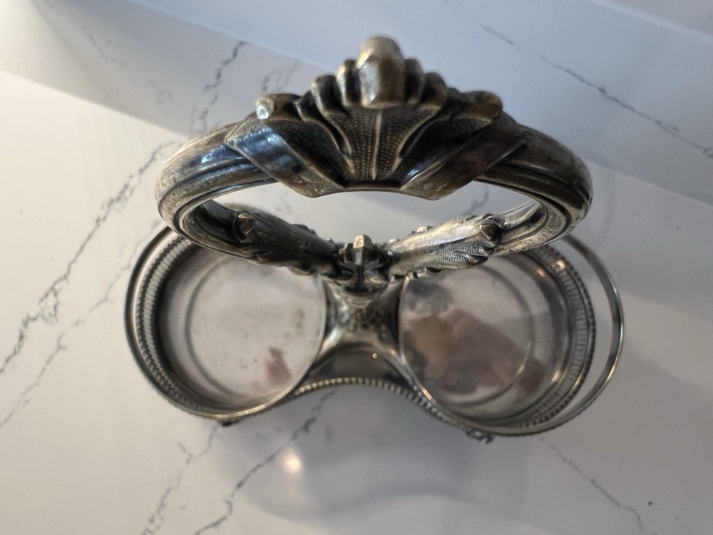 James Dixon Silver Plate Wine Bottle Caddy