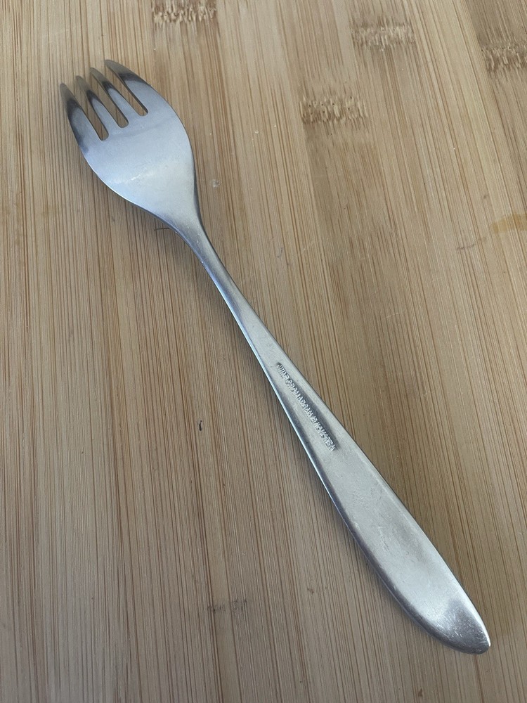 WMF Curved Handle WAVE Glossy Stainless Curved Up Tip DINNER FORK 7 7/8"
