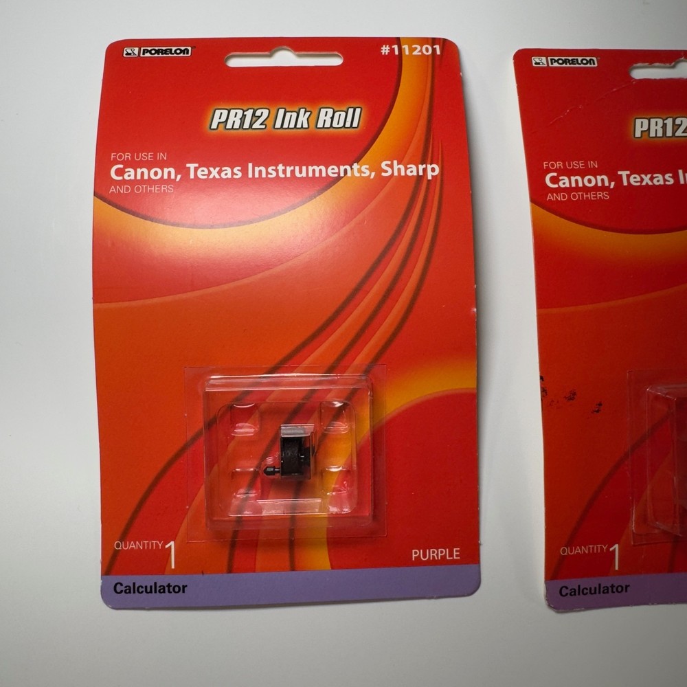 Porelon PR12 Calculator Ink Roll 2 Boxes #11201 - Texas Instruments Canon Sharp