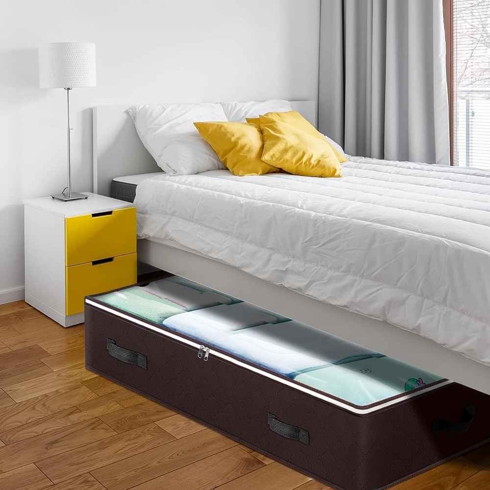 6 Pack 90L Under bed Storage Containers Organizer Large Capacity Underbed