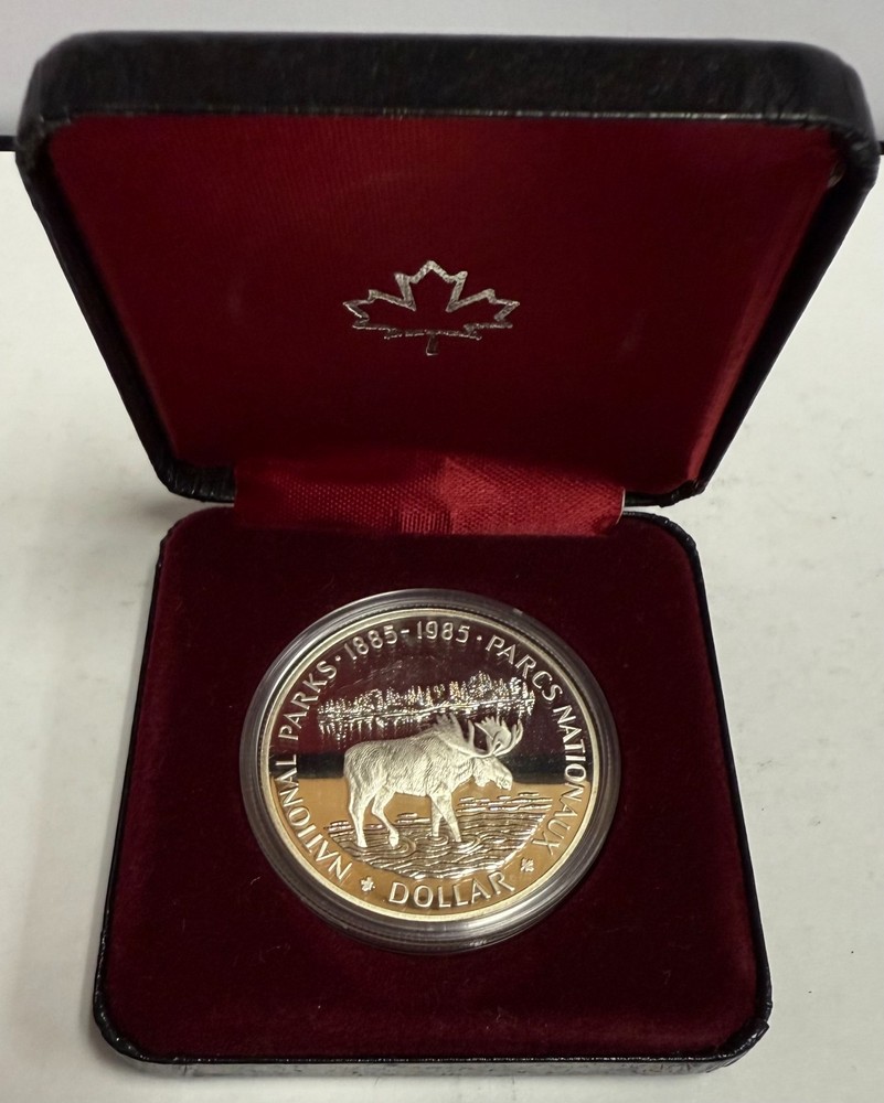 1985 Canada Proof Like Commemorative Silver Dollar - National Park
