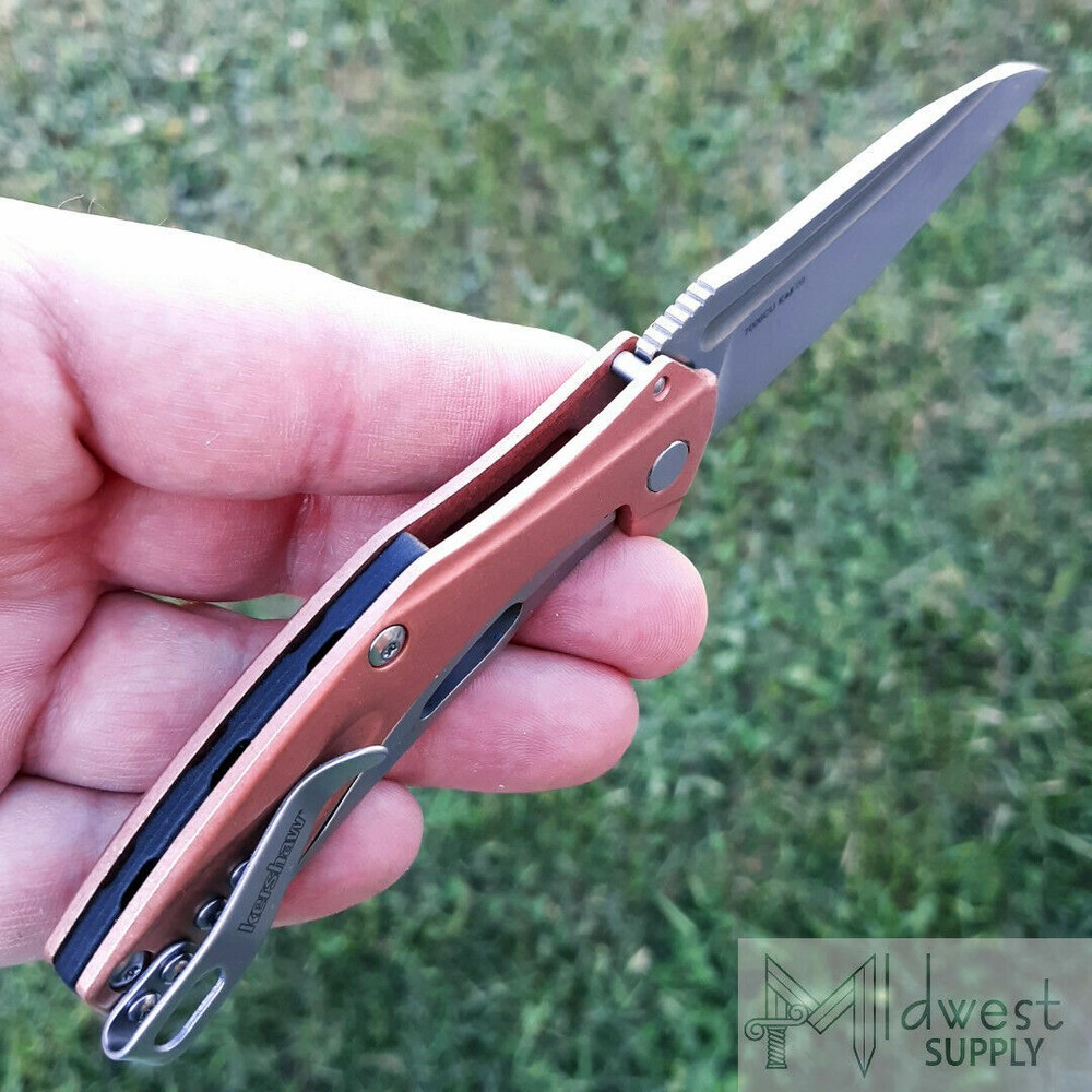 Kershaw Natrix Sub Frame Folding Knife 2.75" D2 Tool Steel Blade Copper Handle