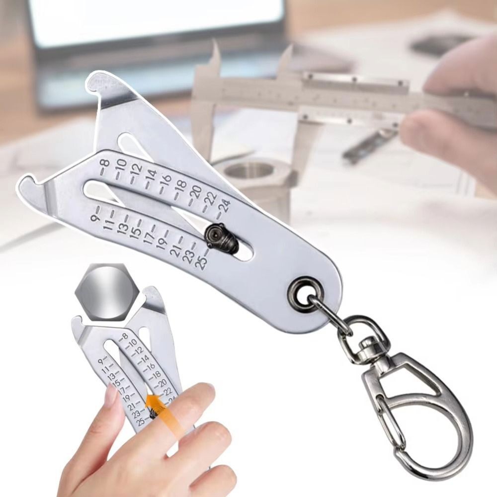 Portable Precise Thread Size Checker Keychain Bolt Size Checker Keychain Manual