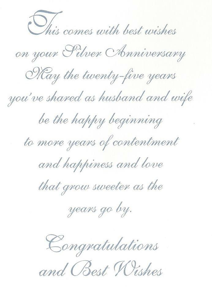 Congratulation On Your Silver Anniversary (A)
