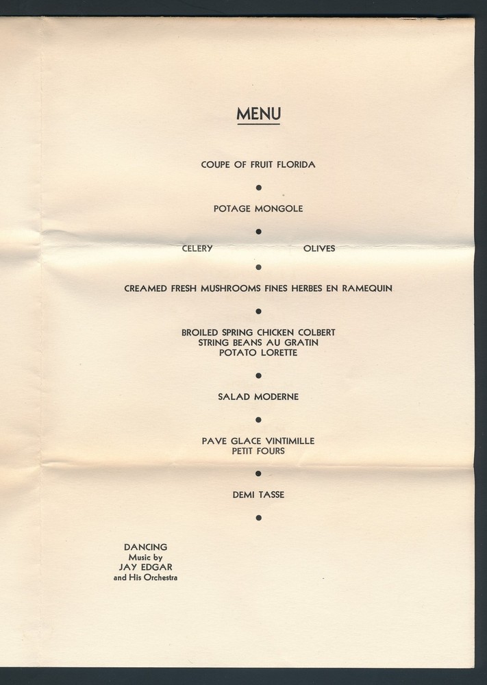 1932 New York Central Railroad Dinner Program (Hotel Commodore)