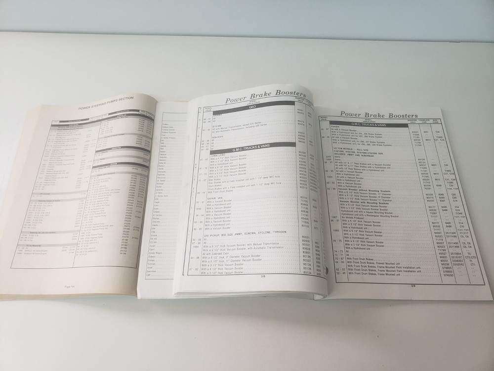 LOT Power Brake Exchange Catalogs Steering