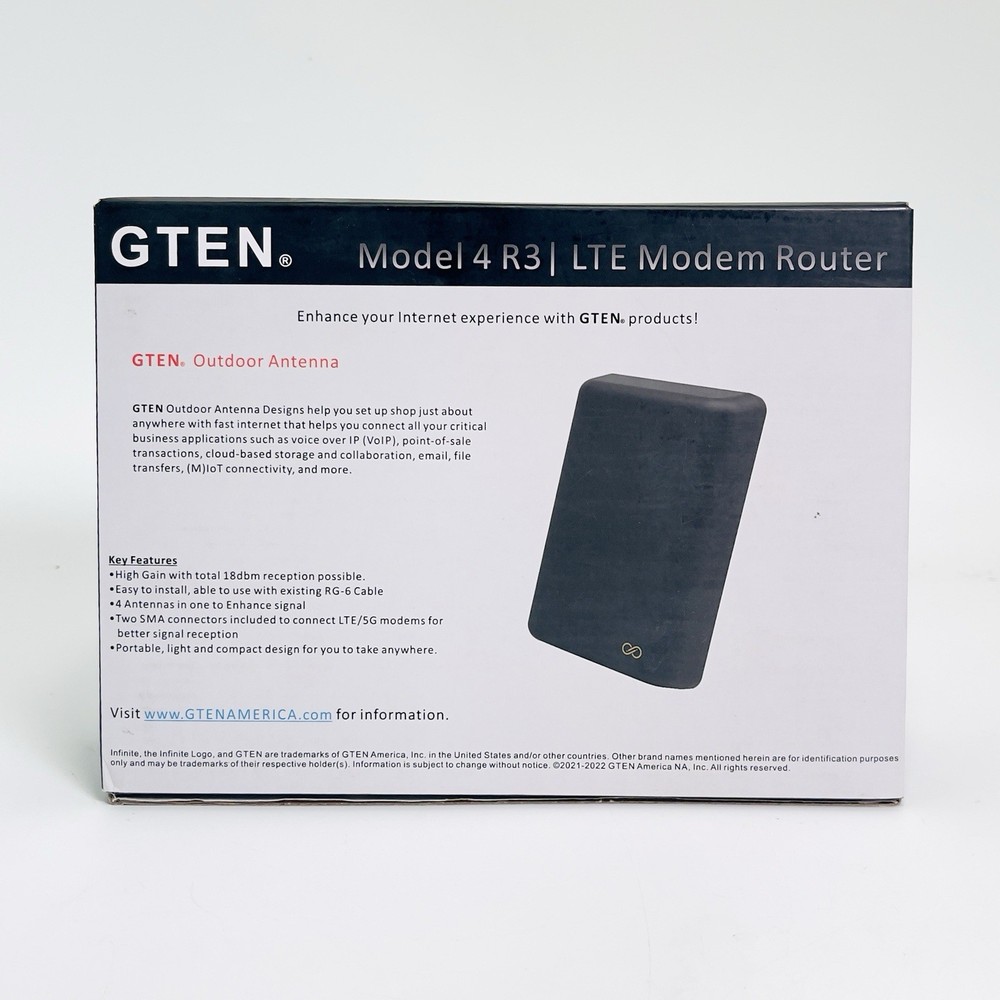 GTEN Model 4 R3 LTE Modem / Router (4G) – Basic Modem / WAN / Compact Design