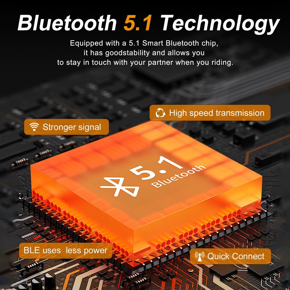 Full Deplux Mesh Digital Industrial Bluetooth Intercom Headset for 2 Users
