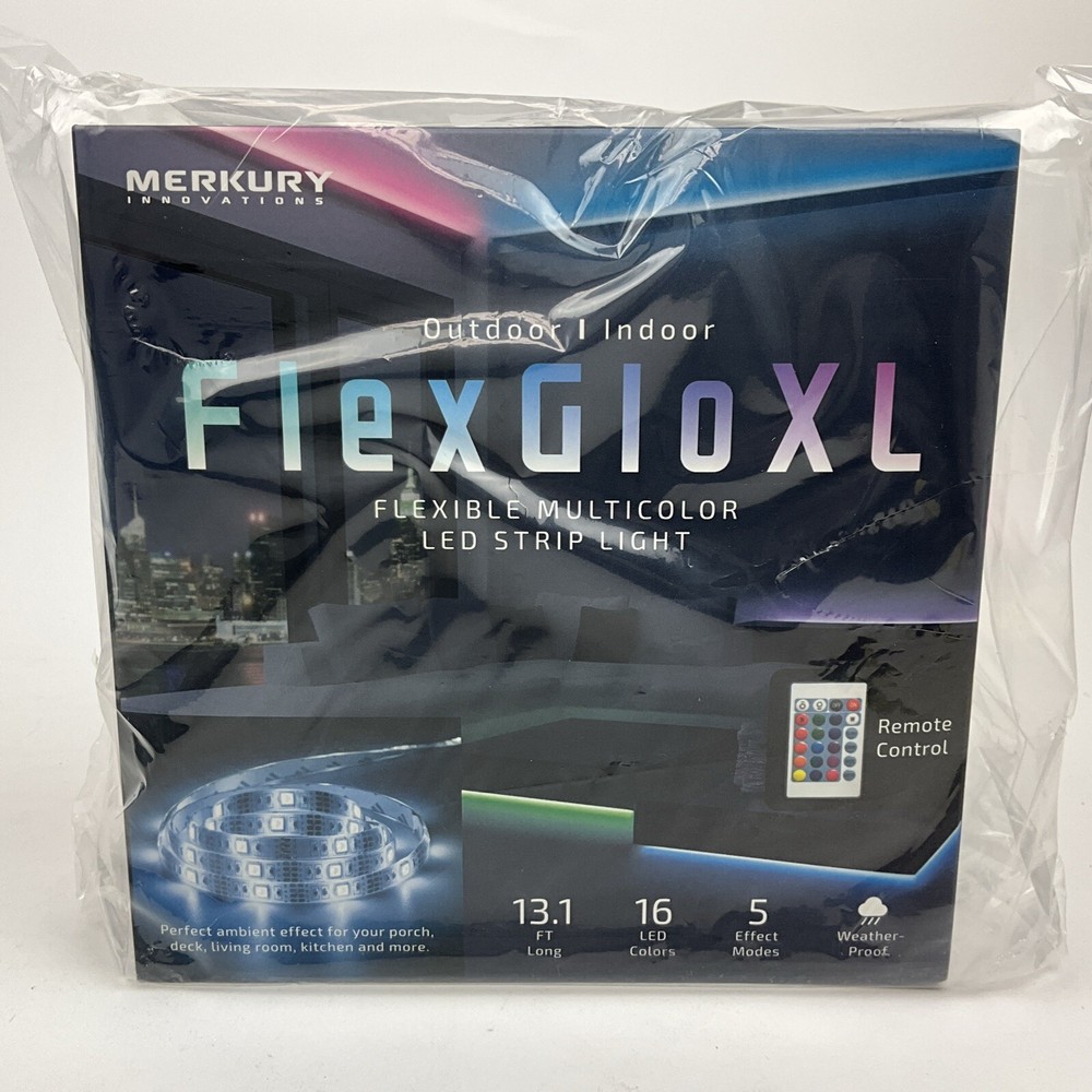 Merkury Innovations FlexGlo Flexible Multi-Colored LED Light Strips 13 Ft