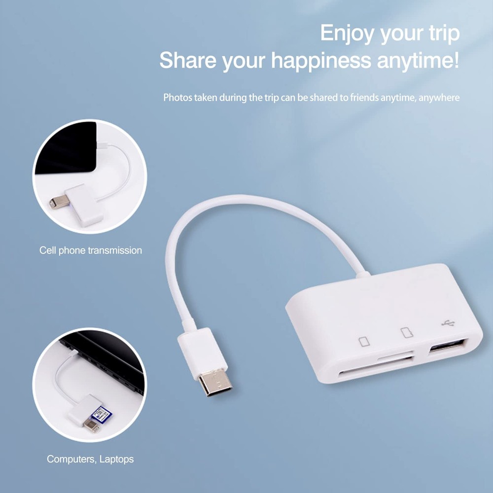 [2 Pack] SD Card Reader for Android, Micro SD Card to USB Adapter USB C SD Card