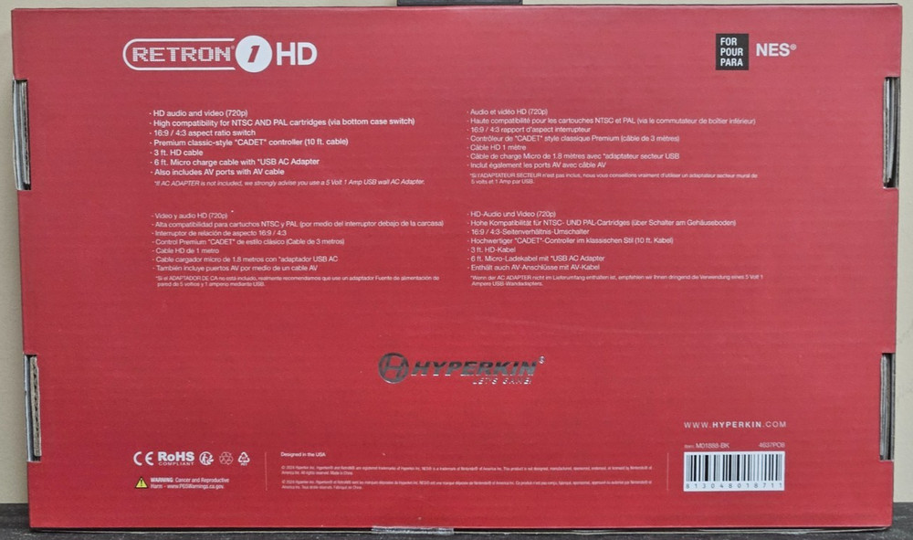 Hyperkin RetroN 1 HD Gaming Console -Black