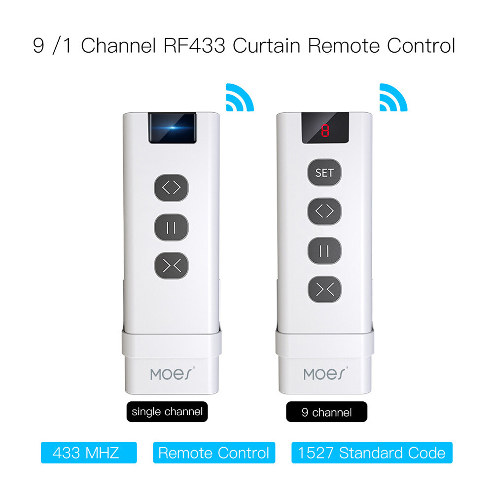 1/9 Channel RF433 Transmitter Remote Control For Roller Blind Curtain Switch