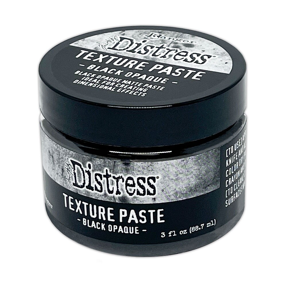 Tim Holtz Distress Texture Paste 3oz-Black Opaque - 2 Pack