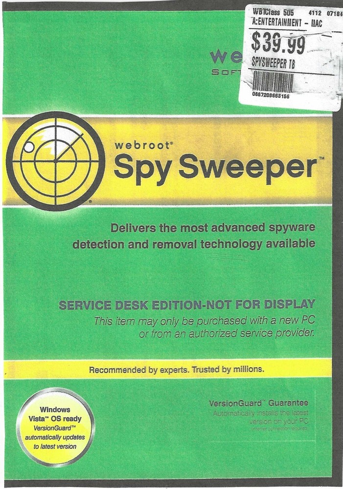Webroot Software Spy Sweeper - Service Desk Edition (704)