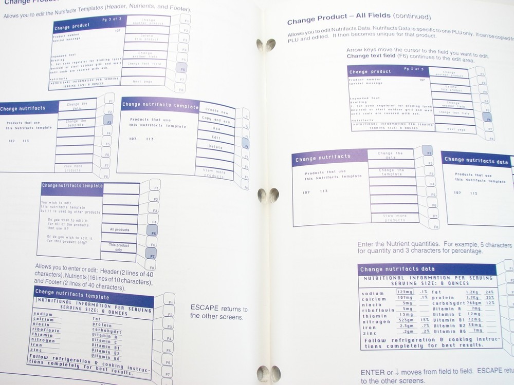 Hobart Ultima 2000 Scale Printer System Service, Operator, Supervisor Manuals +