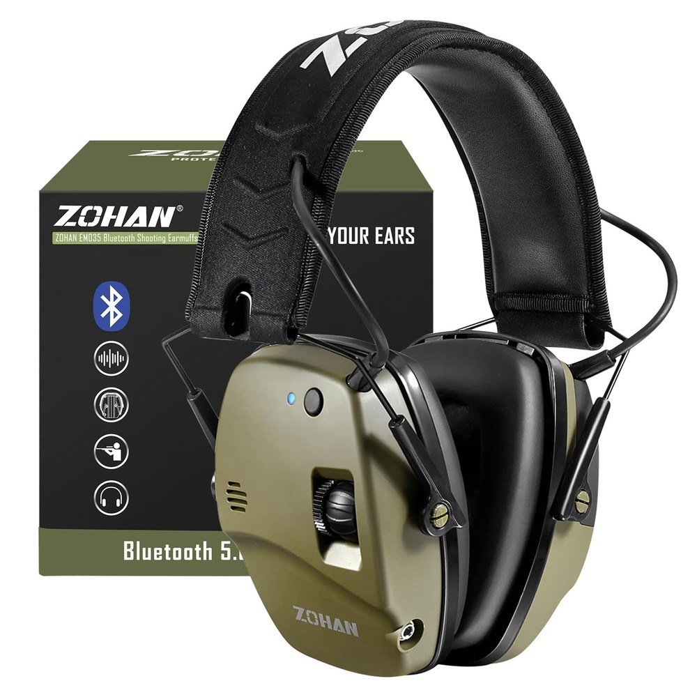 ZOHAN 035 Bluetooth Ear Protection Earmuff Green