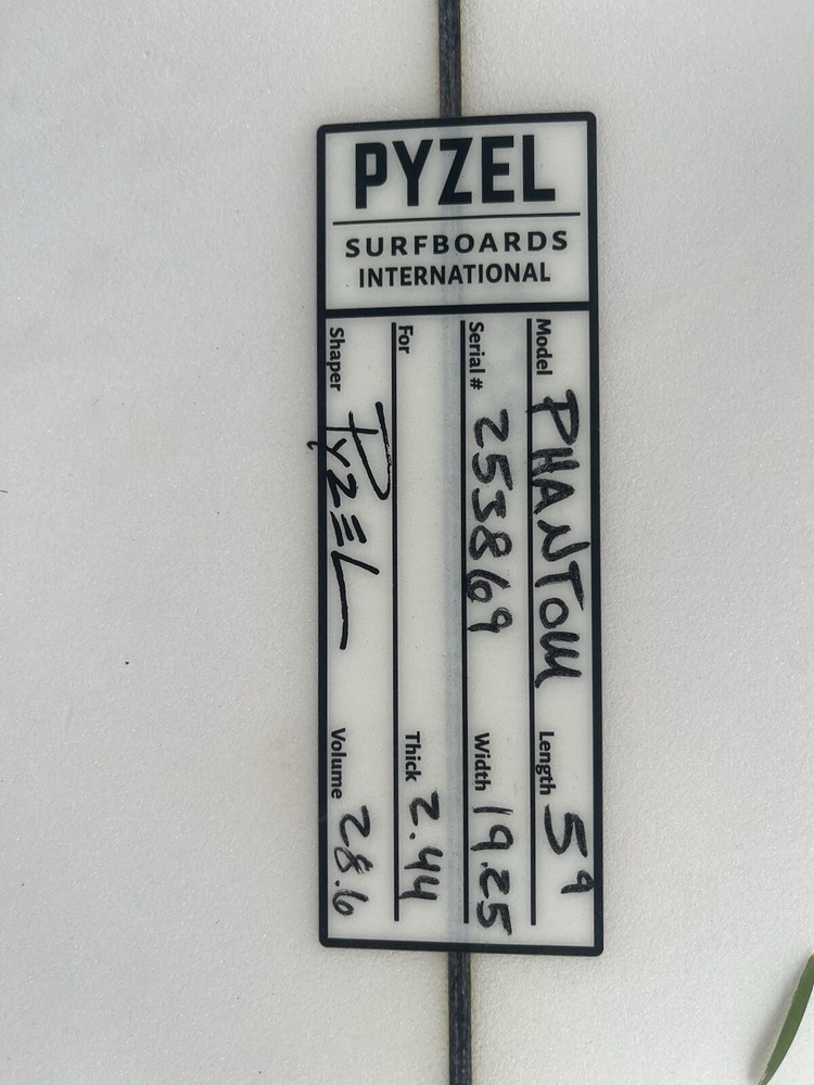 Phantom Pyzel Surfboard Light Used Fixed Ding On Nose 5’9 28 Liters