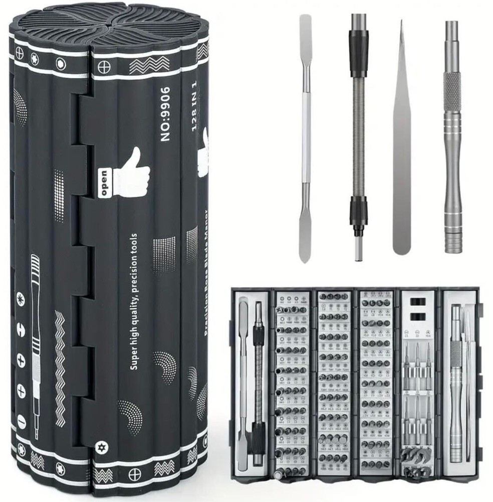 128 in 1 Precision Screwdriver Set Magnetic Bit Kit Multi-Function Stainless