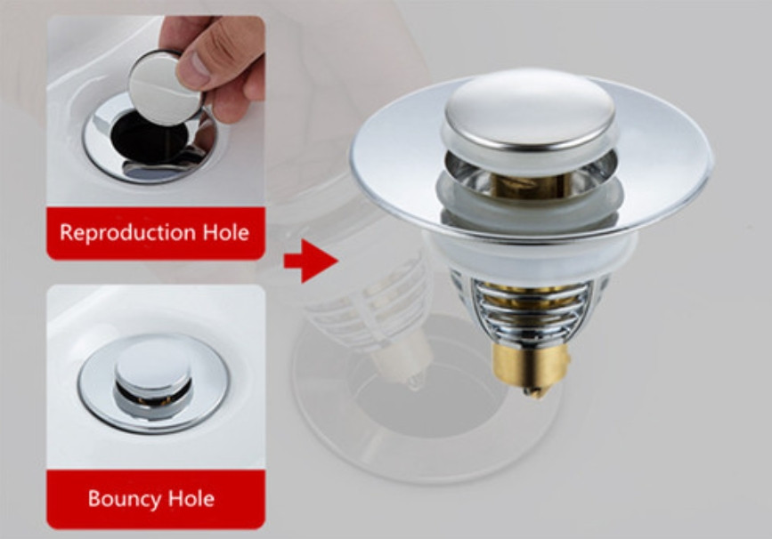 Universal Drain Magic Sink Stopper - Instantly Replace Broken Stoppers