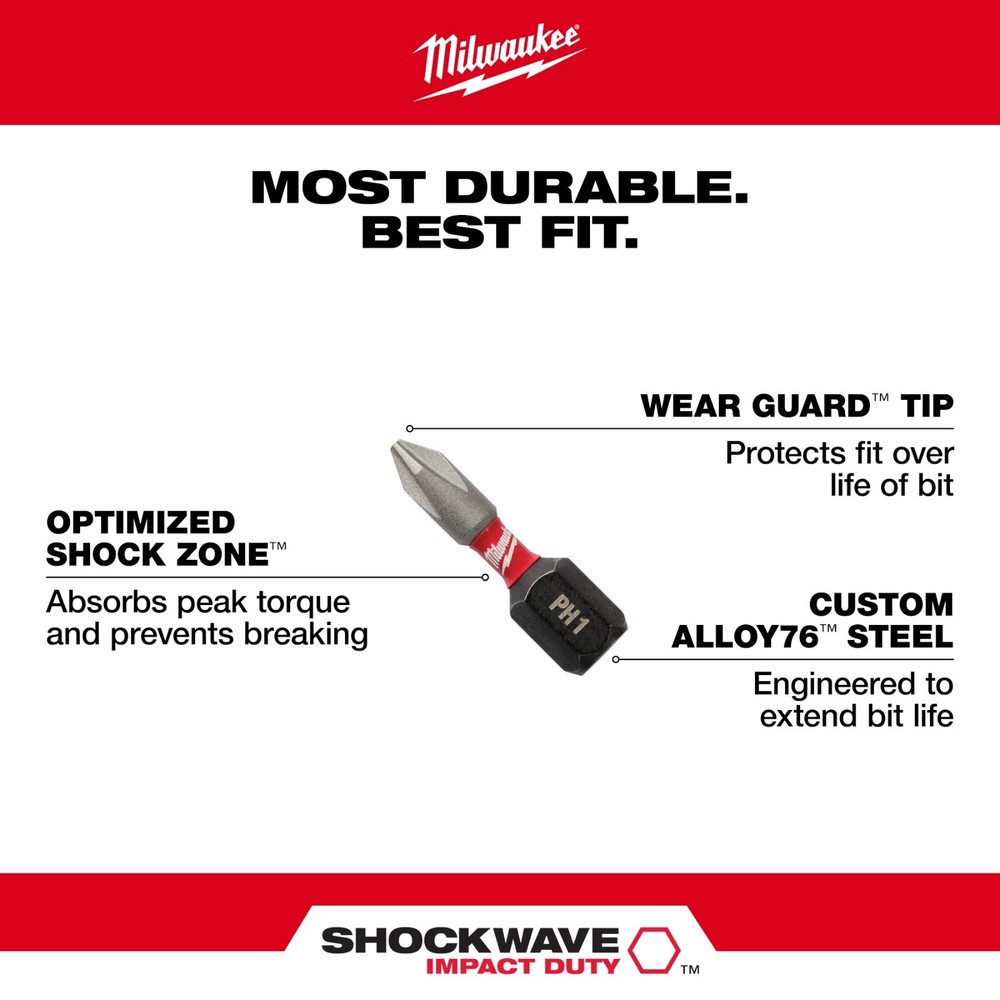 Milwaukee Shockwave Impact Driver Bits All Sizes SHIPS NOW!