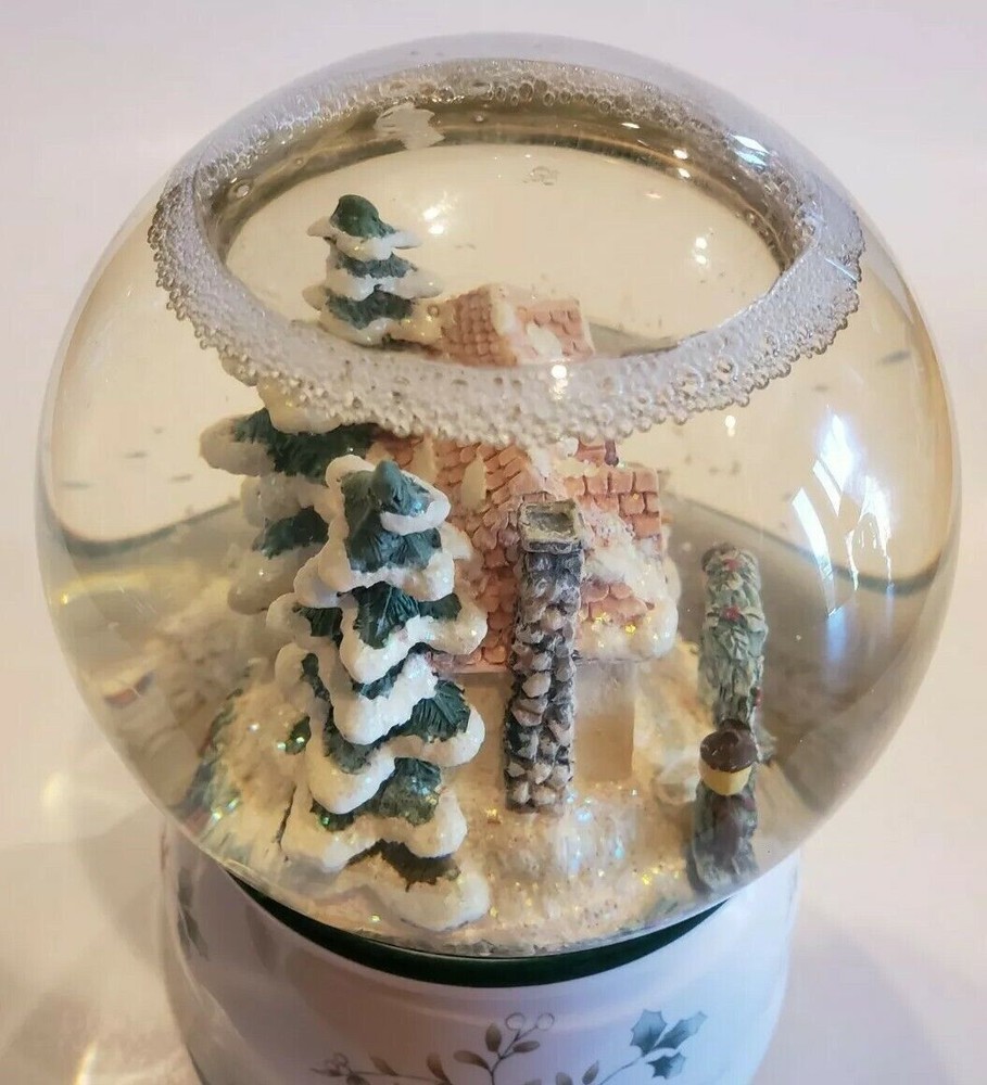 House In Winter Snow Globe, 7"