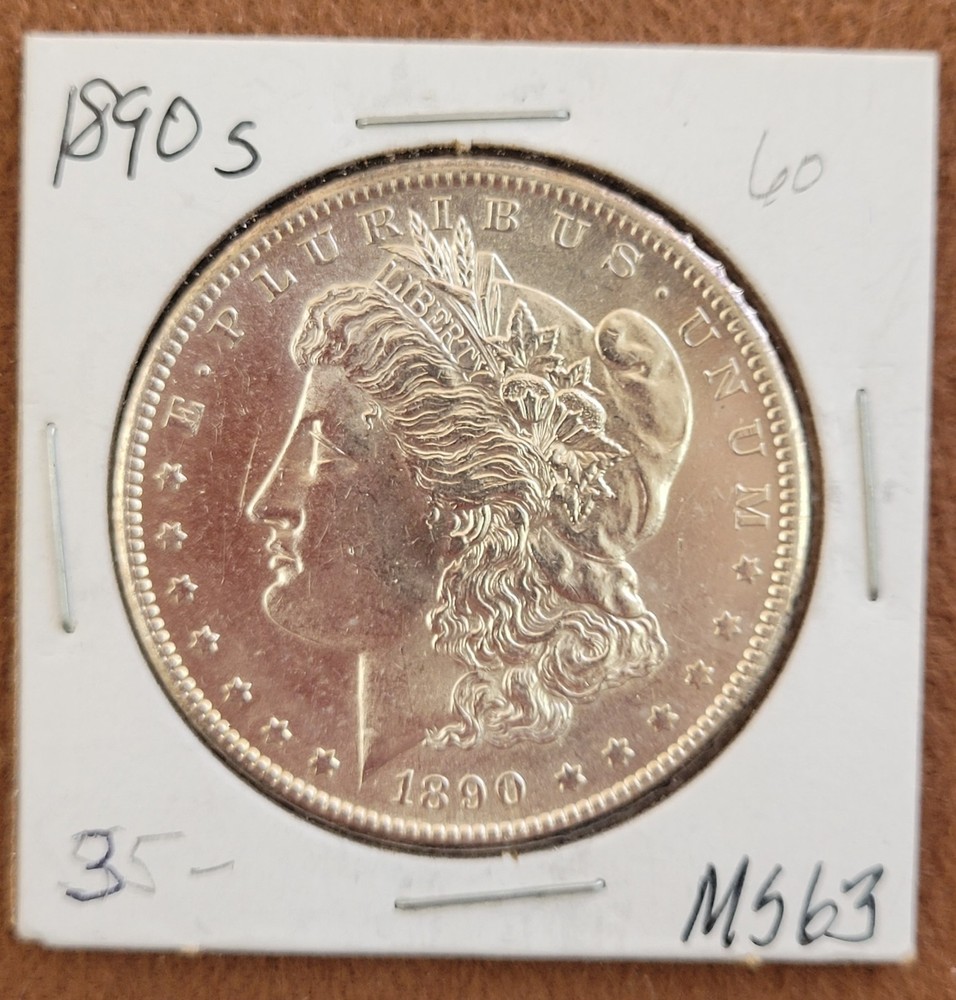1890 S  Morgan Silver Dollar UNC
