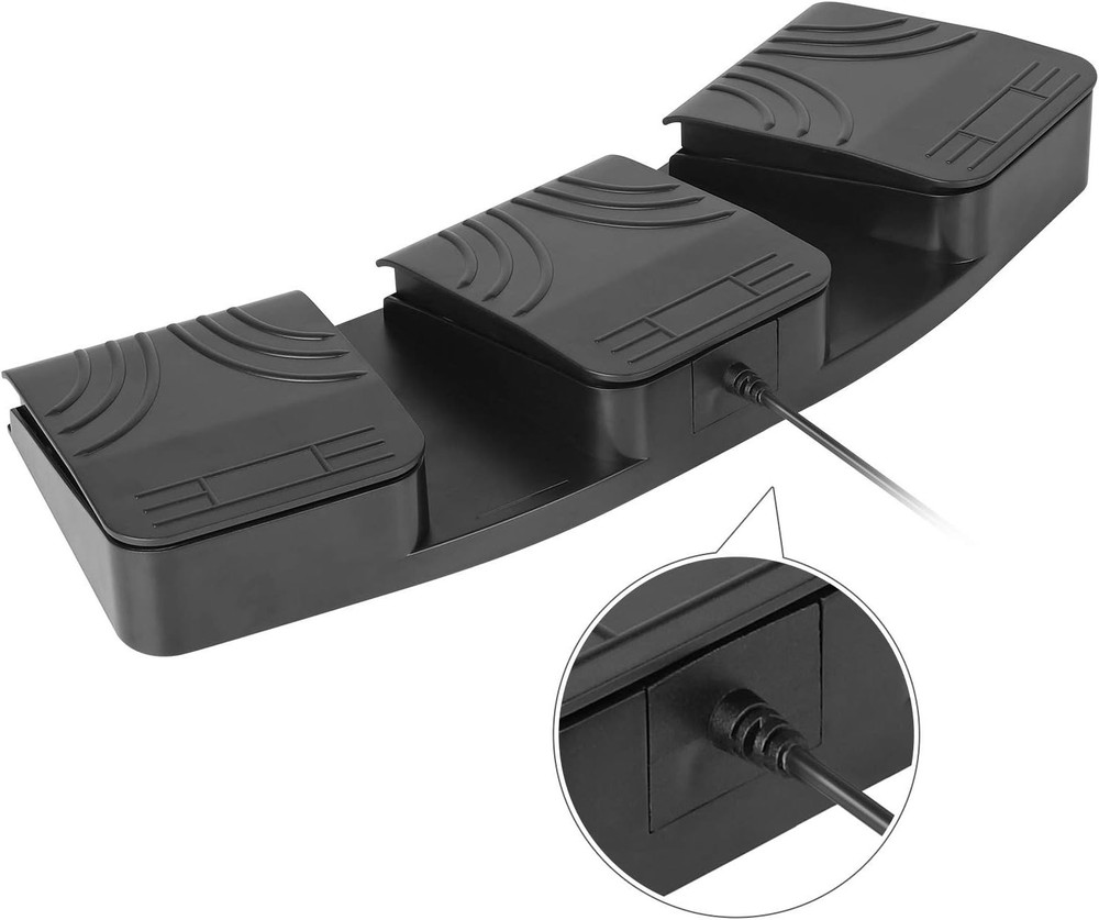 Versatile USB Triple Button Foot Switch with Ergonomic Comfort for Endless Use