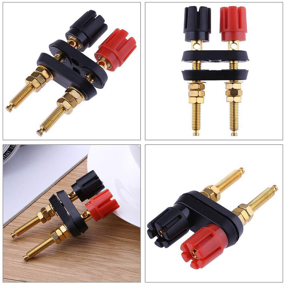 2/4/6/8/10PC Extended Speaker Banana Plug Binding Post Terminal Connector Socket