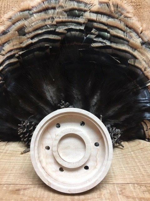 1-Ready to Customize Curly Maple Turkey Call Pot Unfinished