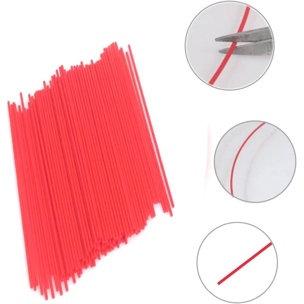 Replacement Spray Can Extension Straws 5 Inches Red Plastic 50 Pack