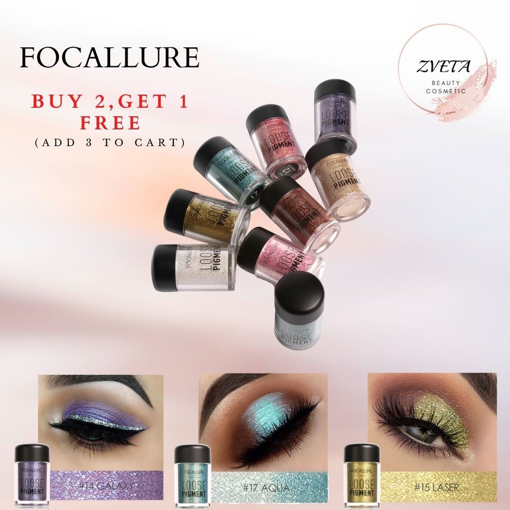 Focallure, Loose Glitter Pigments, Eye Shadow