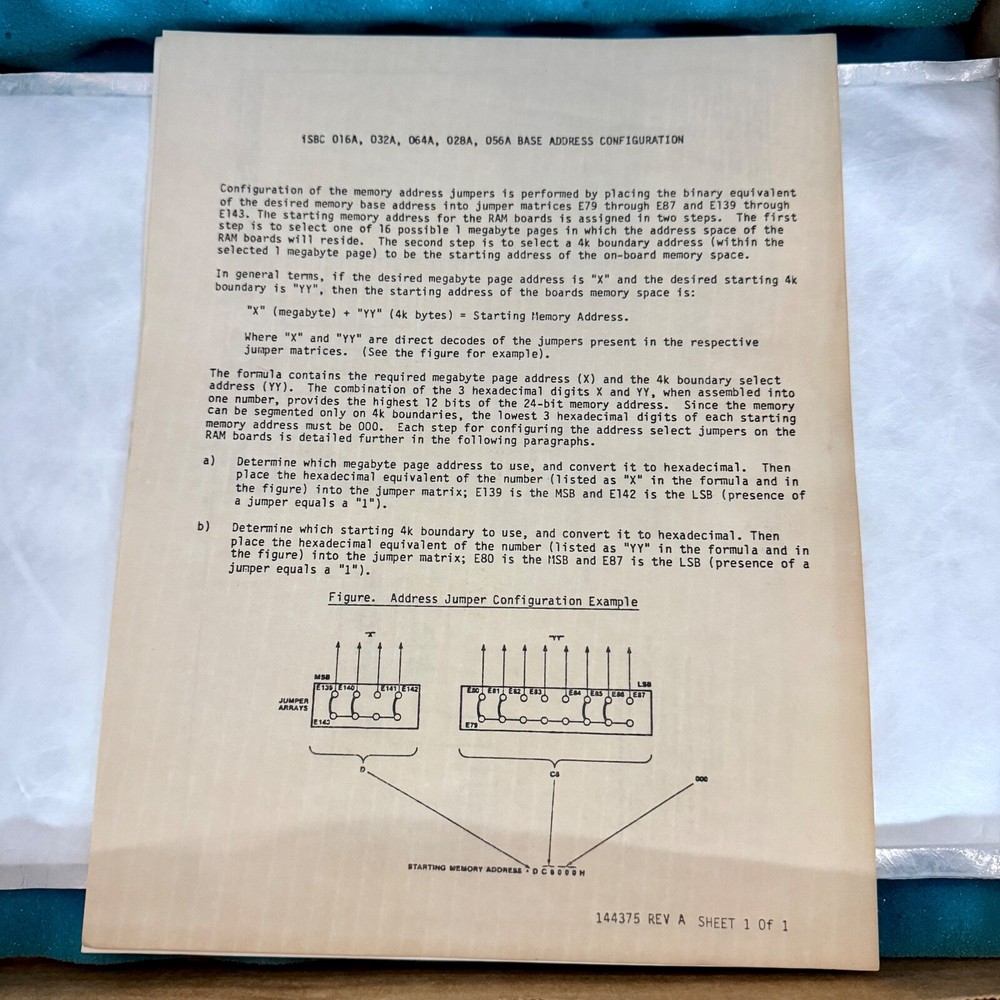 Intel SBC iSBC 028A Vintage Computer Board