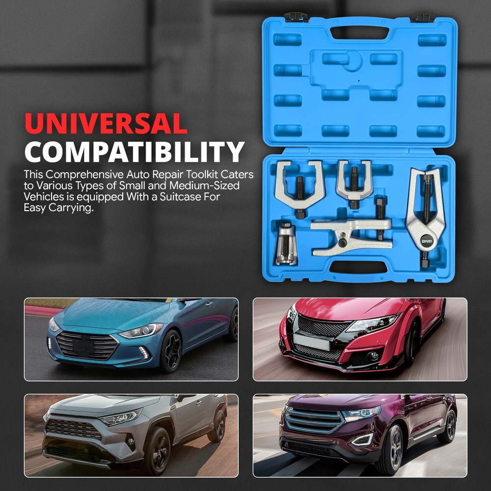 5Pc Front End Service Pitman Arm Puller Ball Joint Tie Rod Removal Tool Set Bule